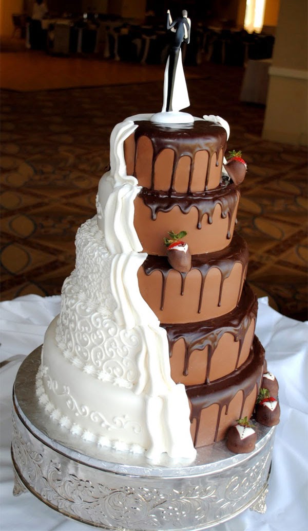 Wedding cake vanilla and chocolate