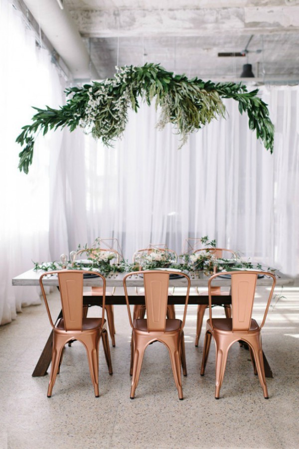 Copper wedding chairs