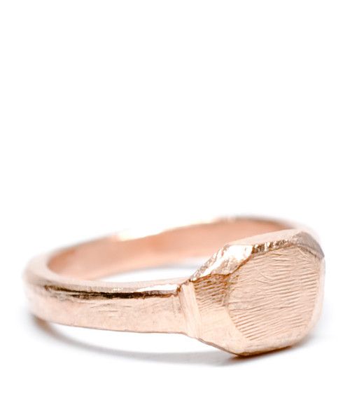 Rose gold Signet Ring