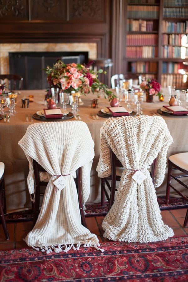 Knitted chair covers