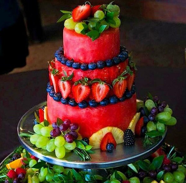 Watermelon wedding cake