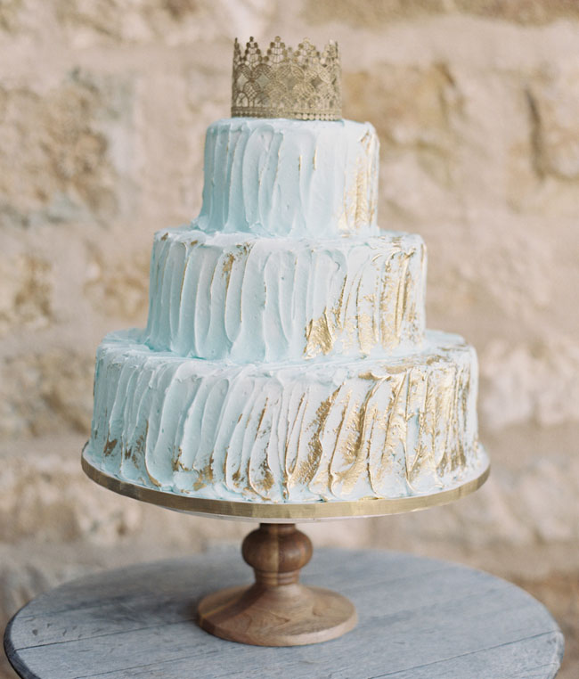 Gilded wedding cake